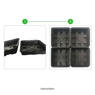 Square Shape Hdpe Plant Tray Roof Terrace Garden Pot Planter for Outdoor Propagator Kits