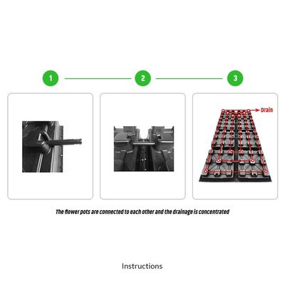 Garden Usage Plastic Square Plant Containers Rooftop Planter Garden Seed Propagation Tray
