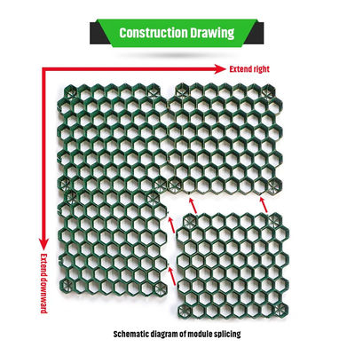 Hotel Parking Solution Green Gravel Resistant Grid with Reinforced HDPE Material