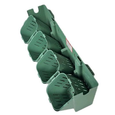 500*5mm Stackable Planting Plastic Flower Pot for Greening Living Wall in Black/Green